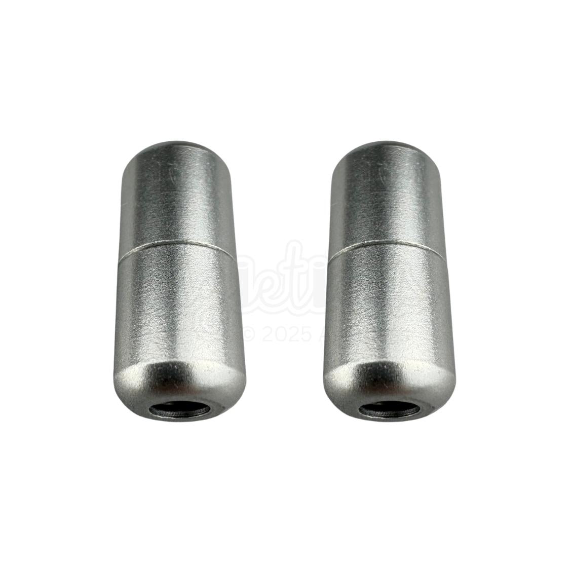 Elastische veters draaicapsule mat sluiting wit geschikt voor elastische veters van 3 tot 9 mm breed exclusief 4 mm