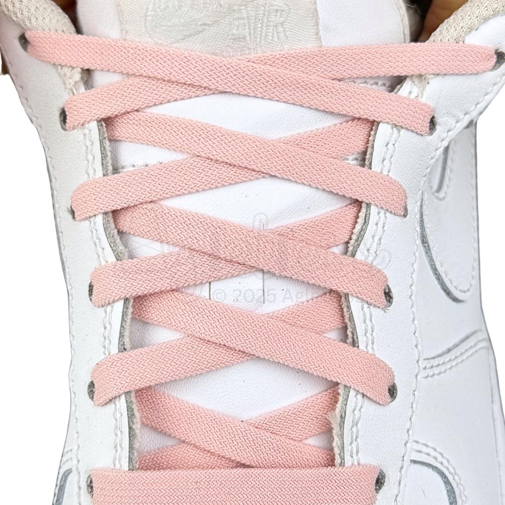 Elastische veters zonder strikken vintage 8mm onzichtbare clipjes roze met stretch uitgerekt