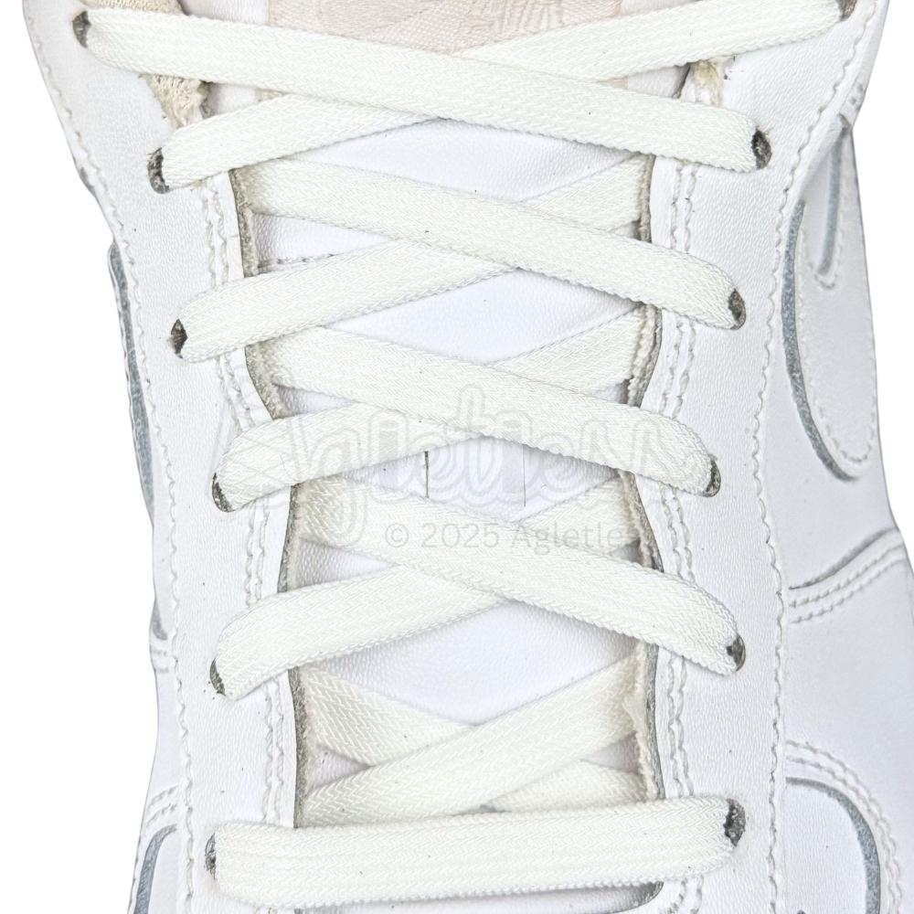 Elastische veters zonder strikken vintage 8mm onzichtbare clipjes wit met stretch uitgerekt