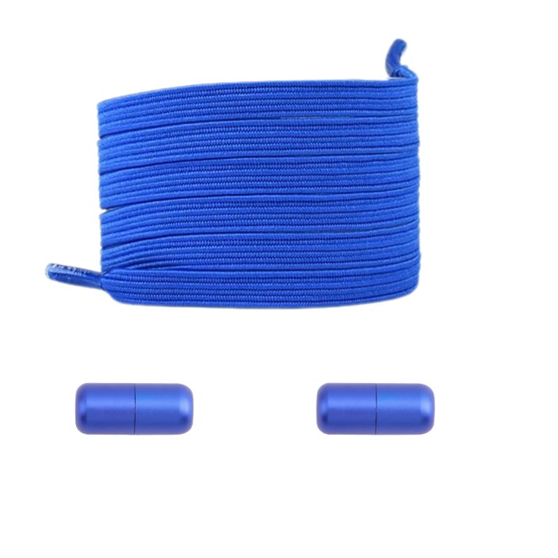 Koningsblauwe platte nette elastische veters met capsulesluiting voor een koninklijke nette pasvorm