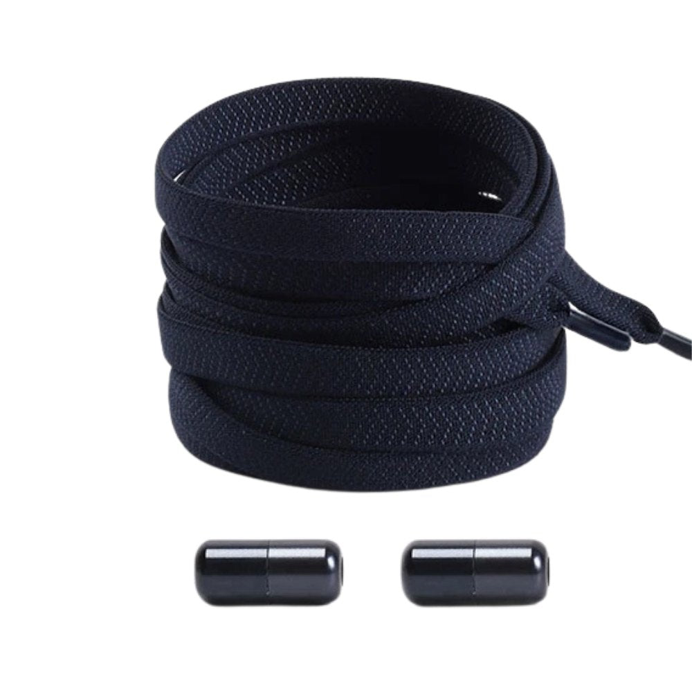 Marineblauwe elastische veters met draaicapsule voor een stevige pasvorm en dagelijks comfort