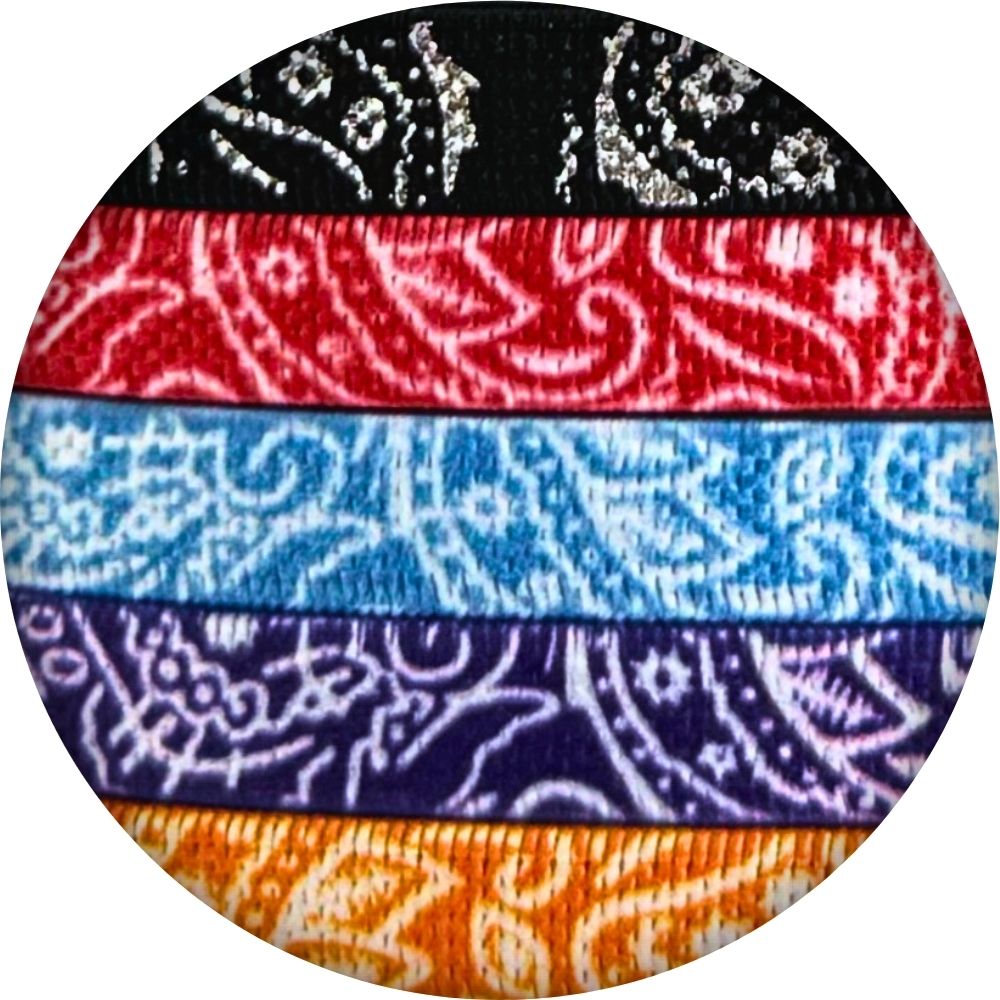 Elastische veters paisley 9mm