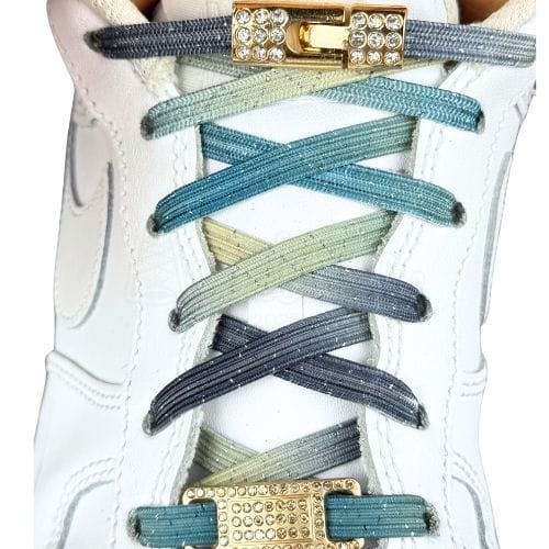 Elastische veters zonder strikken bling bling 6mm haak sluiting stars met stretch uitgerekt uitgelichte afbeelding