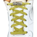 Elastische veters zonder strikken glitter 6mm bling magnetische sluiting goud met stretch uitgerekt uitgelichte afbeelding