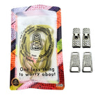 Elastische veters zonder strikken bling bling 6mm haak zilveren sluiting goud in luxe verpakking