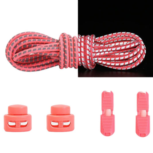 Elastische veters fluorescerend rood reflecterend met verstelbare sluiting voor maximale zichtbaarheid