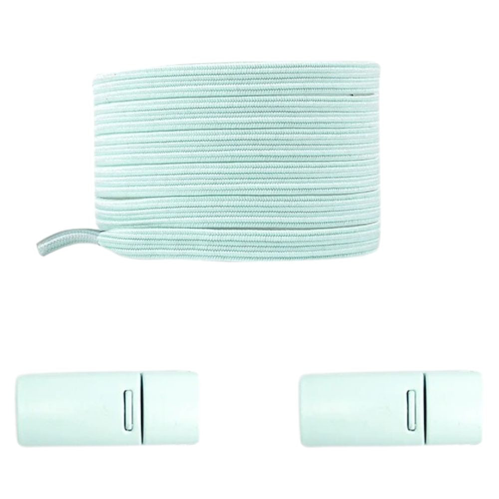 Lichtgroene moderne platte elastische veters met magneetsluiting voor comfortabele en trendy sneakers