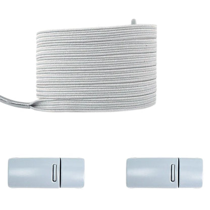 Lichtgrijze moderne platte elastische veters met magneetsluiting voor een subtiele en eenvoudige stijl