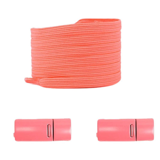Oranjerode platte nette elastische veters met magneetsluiting voor een opvallende nette stijl