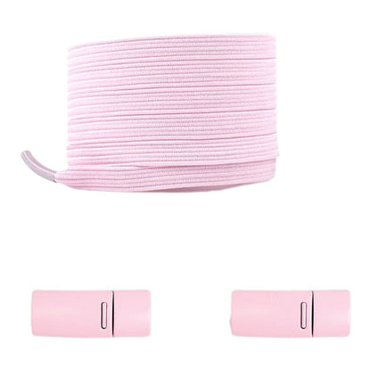 Roze moderne platte elastische veters met magneetsluiting voor een modieuze look zonder strikken