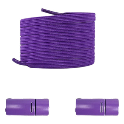 Paarse moderne platte elastische veters met magneetsluiting voor stijlvolle schoenen zonder strikken