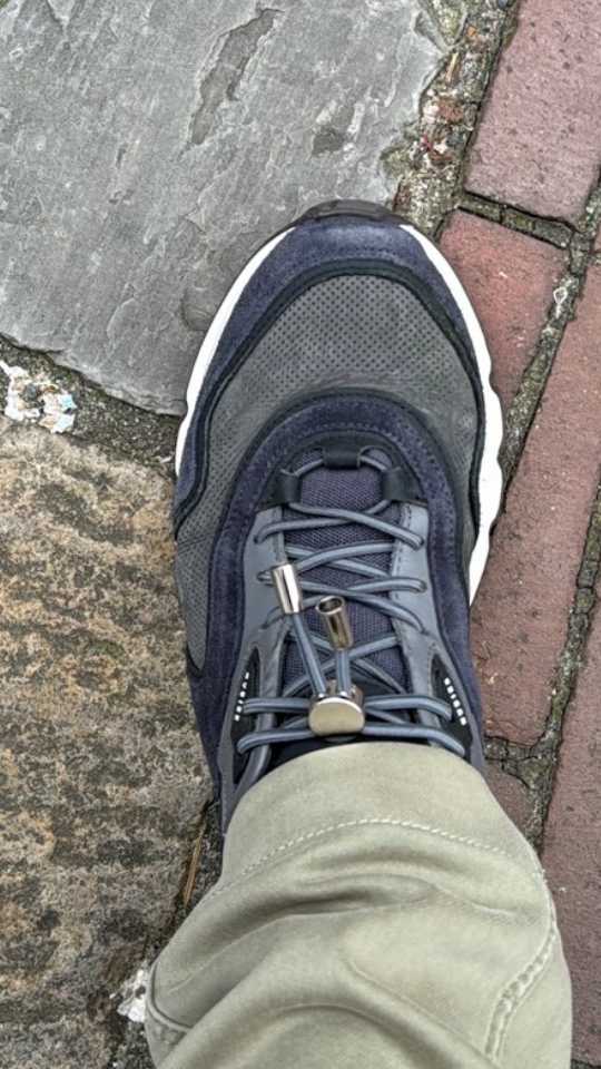 Review foto Hans Elastische Veters Agletless ovaal 4mm luxe lock antraciet