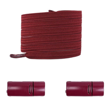 Wijnrode moderne platte elastische veters met magneetsluiting voor een elegante stijl zonder strikken