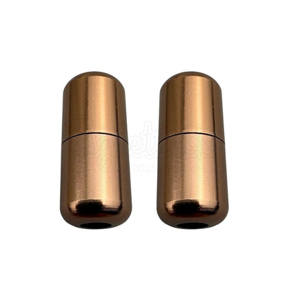 Elastische veters draaicapsule glans sluiting bruin geschikt voor elastische veters van 3 tot 9 mm breed exclusief 4 mm