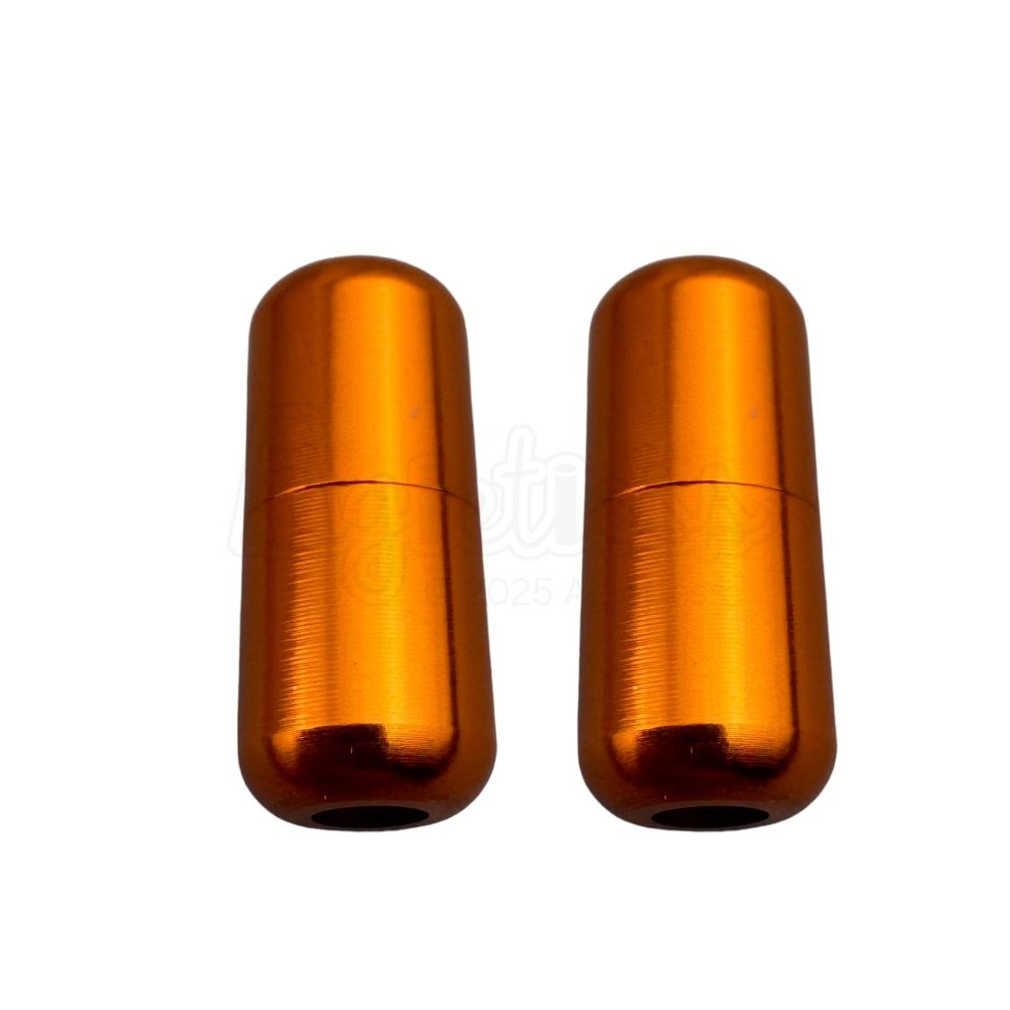 Elastische veters draaicapsule glans sluiting oranje geschikt voor elastische veters van 3 tot 9 mm breed exclusief 4 mm