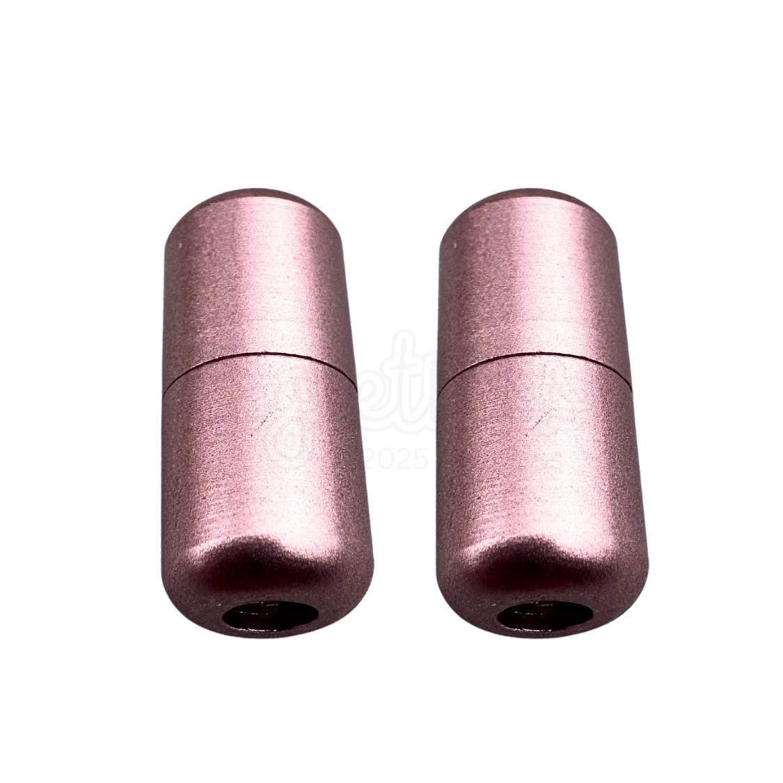 Elastische veters draaicapsule mat sluiting lichtroze geschikt voor elastische veters van 3 tot 9 mm breed exclusief 4 mm