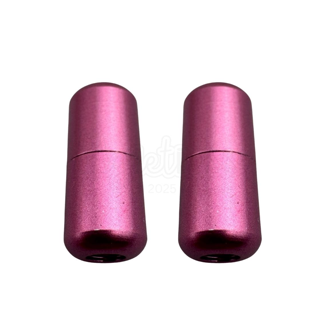 Elastische veters draaicapsule mat sluiting roze geschikt voor elastische veters van 3 tot 9 mm breed exclusief 4 mm