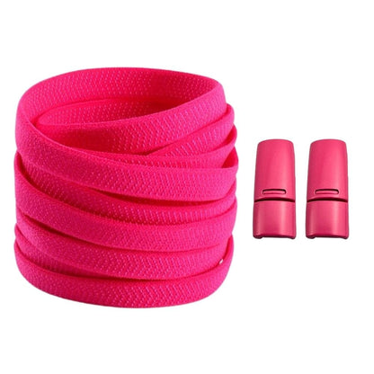 Productafbeelding van platte elastische veters van 8 mm met magneetsluiting in de kleur rozenrood