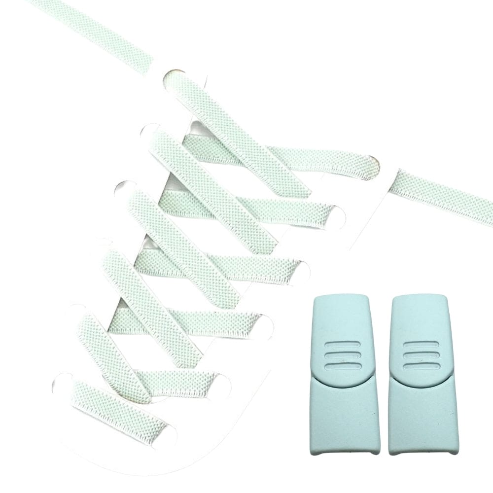 Productafbeelding van platte elastische veters van 9 mm met magneetsluiting in de kleur lichtgroen