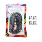 Elastische veters onzichtbaar strikken plat 9mm onzichtbare clipjes donkerbruin in luxe verpakking