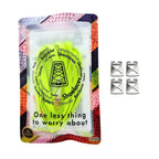 Elastische veters onzichtbaar strikken plat 9mm onzichtbare clipjes fluorescerend groen in luxe verpakking