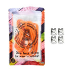 Elastische veters onzichtbaar strikken plat 9mm onzichtbare clipjes oranje in luxe verpakking