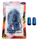 Elastische veters zonder strikken fluffy 7mm capsule sluiting blauw in luxe verpakking