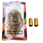 Elastische veters zonder strikken fluffy 7mm capsule sluiting lichtbruin in luxe verpakking