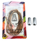 Elastische veters zonder strikken driehoek 3mm capsule sluiting rood geel groen in luxe verpakking