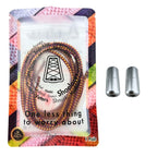 Elastische veters zonder strikken driehoek 3mm capsule sluiting rood geel paars in luxe verpakking