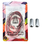 Elastische veters zonder strikken driehoek 3mm capsule sluiting rood wit in luxe verpakking