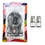 Elastische veters zonder strikken fluffy 7mm magnetische sluiting grijs in luxe verpakking