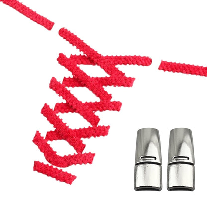 Productafbeelding van fluffy elastische veters van 7 mm met magneetsluiting in de kleur rood