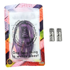 Elastische veters zonder strikken glitter 6mm bling magnetische sluiting paars in luxe verpakking