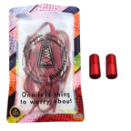 Elastische veters zonder strikken glitter 6mm capsule sluiting rood in luxe verpakking