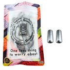 Elastische veters zonder strikken glitter 6mm capsule sluiting zilver in luxe verpakking