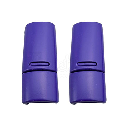 Elastische veters zonder strikken magnetische sluiting 6–9mm paars detailfoto van hoe de sluiting werkt