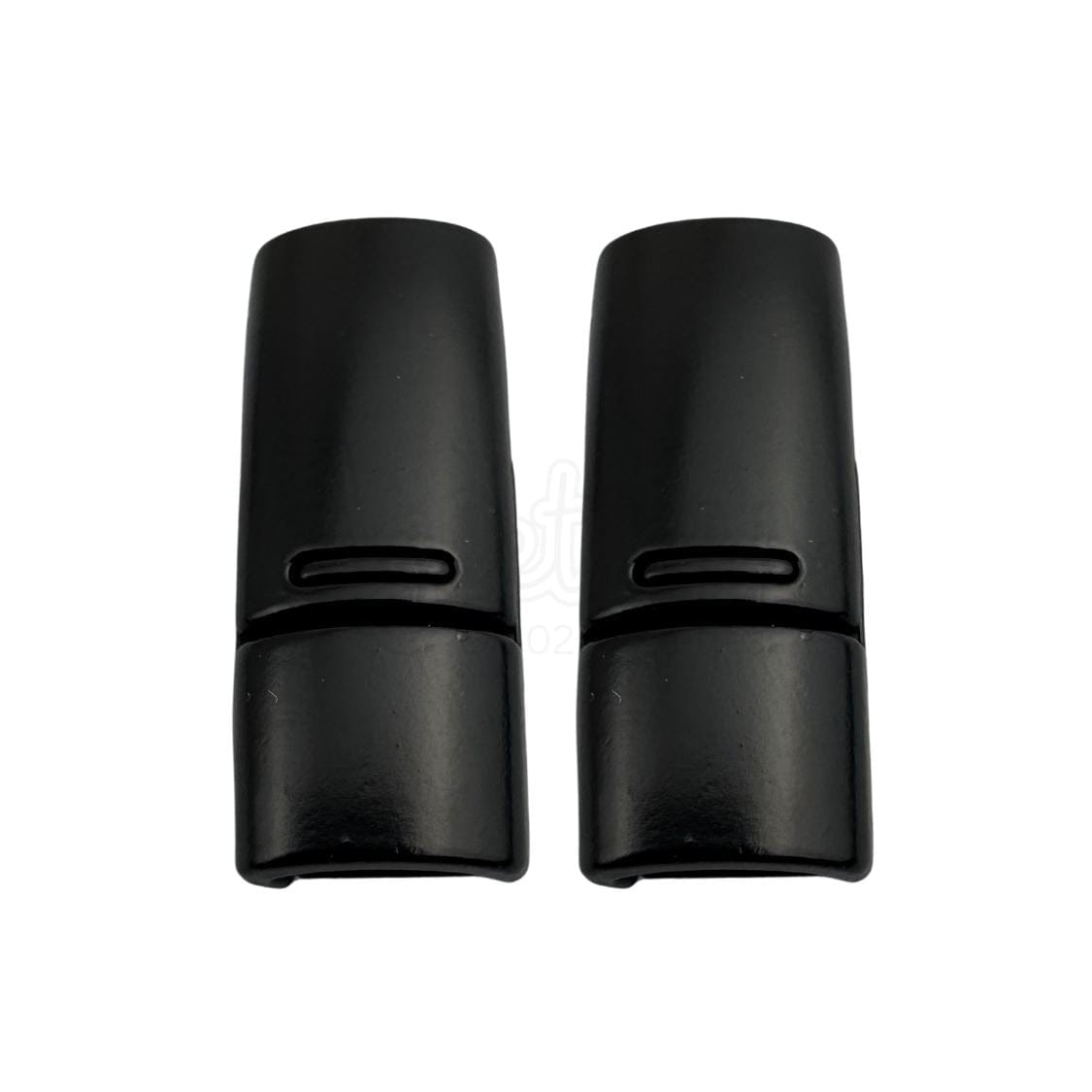 Elastische veters zonder strikken magnetische sluiting 6–9mm zwart detailfoto van hoe de sluiting werkt