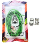 Elastische veters zonder strikken ovaal 4mm luxe lock groen in luxe verpakking