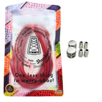 Elastische veters zonder strikken ovaal 4mm luxe lock rood in luxe verpakking