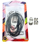 Elastische veters zonder strikken ovaal 4mm luxe lock zwart in luxe verpakking