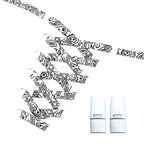 Productafbeelding van paisley elastische veters van 9 mm met magneetsluiting in de kleur wit-zwart