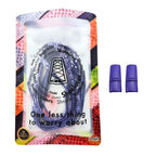 Elastische veters zonder strikken paisley 9mm magnetische sluiting paars wit in luxe verpakking