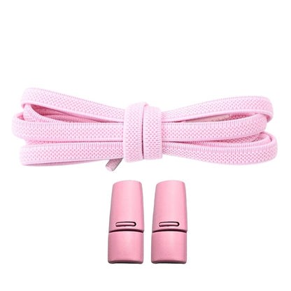 Productafbeelding van platte elastische veters van 6 mm met magneetsluiting in de kleur roze