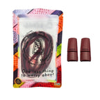 Elastische veters zonder strikken plat 6mm magnetische sluiting wijnrood in luxe verpakking