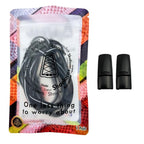 Elastische veters zonder strikken plat 6mm magnetische sluiting zwart wit in luxe verpakking