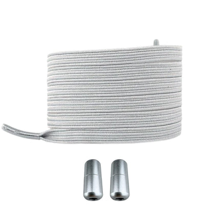 Productafbeelding van platte elastische veters van 7 mm met capsule sluiting in de kleur grijs