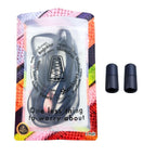 Elastische veters zonder strikken plat 7mm capsule sluiting marineblauw in luxe verpakking