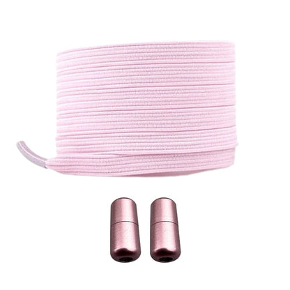 Productafbeelding van platte elastische veters van 7 mm met capsule sluiting in de kleur roze