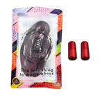 Elastische veters zonder strikken plat 7mm capsule sluiting wijnrood in luxe verpakking